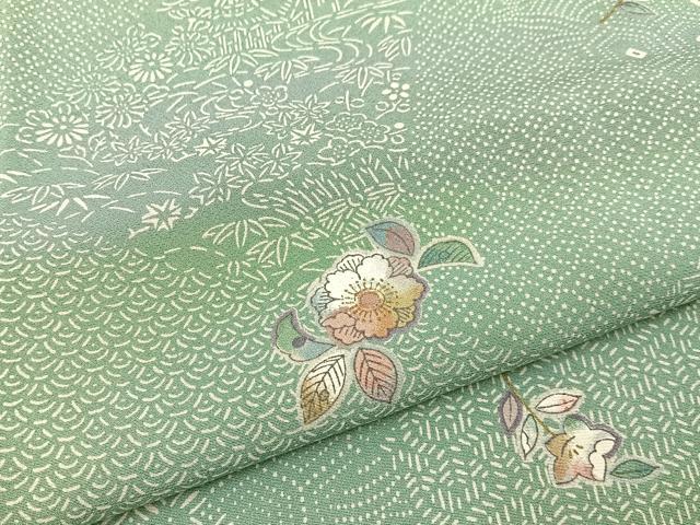 平和屋着物■上質な小紋 辻が花 金彩 正絹 逸品 BAAW9776hj