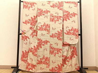 平和屋着物■豪華振袖　舞蝶文　金彩　正絹　逸品　BAAW9784hj