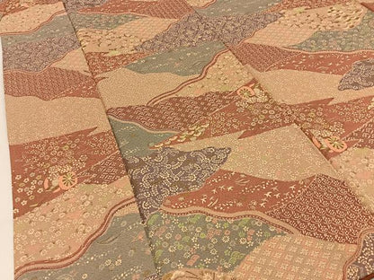 平和屋着物■上質な小紋 花鳥文 金彩 正絹 逸品 BAAW9788hj