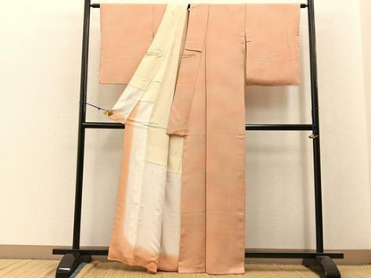 平和屋着物■上質な小紋　霞文　暈し染め　正絹　逸品　BAAW9805hj