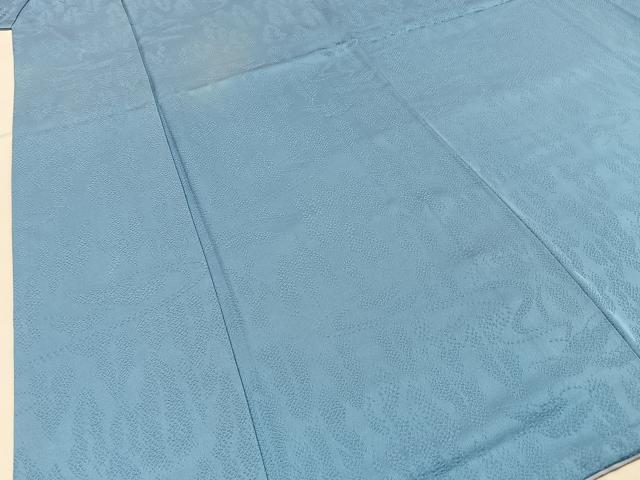 平和屋着物■上質な色無地　樹林地紋　浅縹色　正絹　逸品　BAAW9818hj