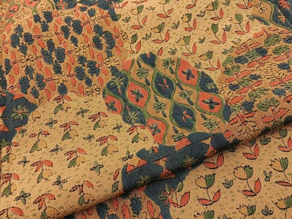 平和屋着物■上質な小紋　草花文　鬼しぼ縮緬　正絹　逸品　BAAW9825hj