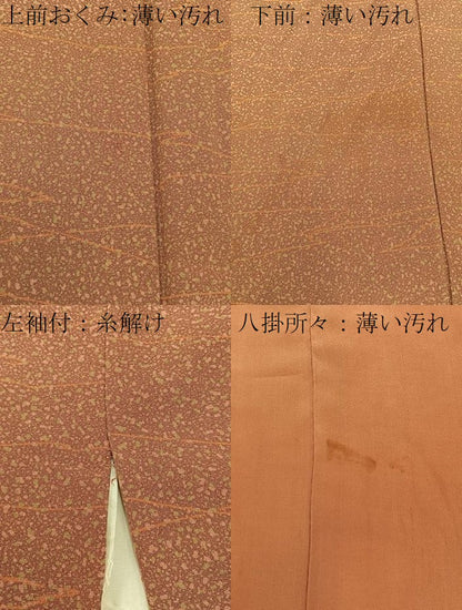 平和屋着物■上質な小紋　霞文　たたき染め　正絹　逸品　BAAW9827hj