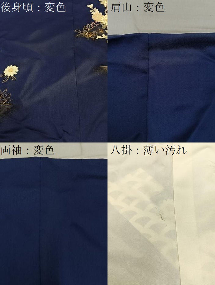 平和屋着物■訪問着 御所車花鳥文 金彩 正絹 逸品 BAAW9837hj