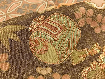 平和屋着物■豪華黒留袖　駒刺繍　松竹梅　宝尽くし　金彩　正絹　逸品　BAAW9846hj