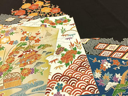 平和屋着物■豪華黒留袖 駒刺繍 色紙重ね御所解文 金彩 正絹 逸品 BAAW9849hj