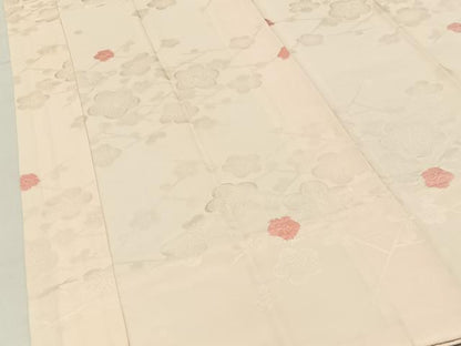 平和屋着物■長襦袢 袷 絞り 枝梅文 半衿刺繍 正絹 逸品 BAAW9850hj