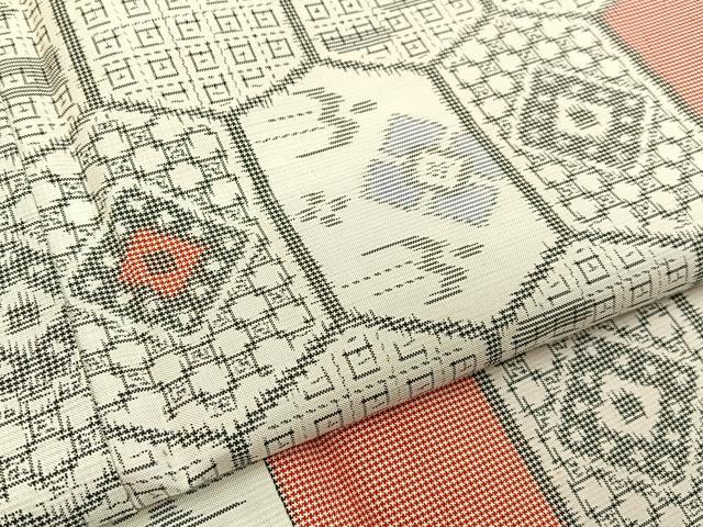 平和屋着物■本場村山大島紬 琉球絣文様 正絹 逸品 BAAW9853hj