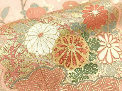 平和屋着物■訪問着 刺繍 雪輪花文 暈し染め 金彩 正絹 逸品 BAAW9855hj