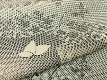 平和屋着物■上質な紬　花蝶文　正絹　逸品　BAAW9857hj