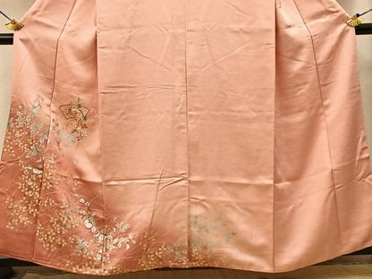 平和屋着物■中国三大刺繍 スワトウ刺繍 訪問着 地紙花文 暈し染め 金銀彩 正絹 逸品 BAAW9858hj