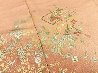 平和屋着物■中国三大刺繍 スワトウ刺繍 訪問着 地紙花文 暈し染め 金銀彩 正絹 逸品 BAAW9858hj