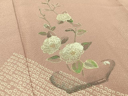 平和屋着物■中国三大刺繍　スワトウ刺繍　訪問着　絞り　飾花文　正絹　逸品　未使用　BAAW9866hj