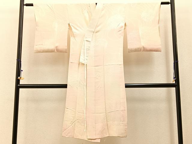 平和屋着物■長襦袢 無双仕立て 草花地紋 暈し染め 正絹 逸品 BAAW9869hj