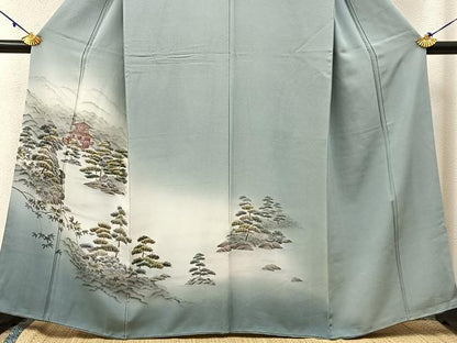 平和屋着物■訪問着 金閣寺 暈し染め 金彩 正絹 逸品 BAAW9873hj