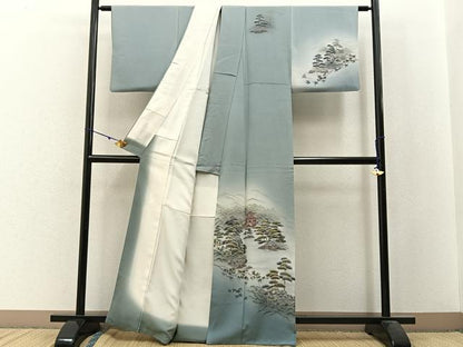 平和屋着物■訪問着 金閣寺 暈し染め 金彩 正絹 逸品 BAAW9873hj