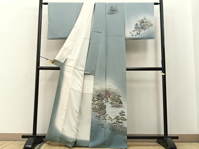 平和屋着物■訪問着 金閣寺 暈し染め 金彩 正絹 逸品 BAAW9873hj