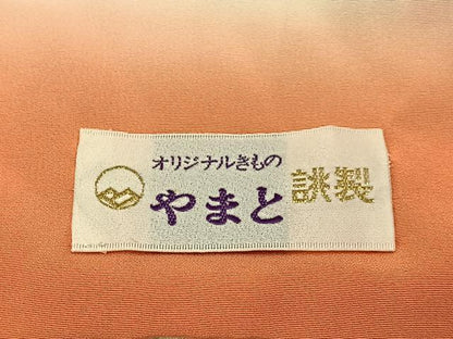 平和屋着物■訪問着 檜扇花文 暈し染め 金彩 やまと誂製 正絹 逸品 BAAW9875hj
