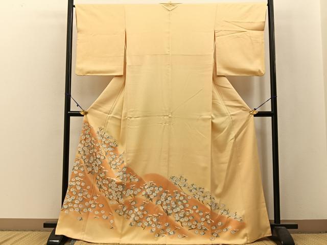 平和屋着物■豪華色留袖 刺繍 菊 暈し染め 金彩 正絹 逸品 BAAW9879hj