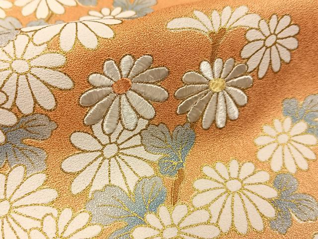 平和屋着物■豪華色留袖 刺繍 菊 暈し染め 金彩 正絹 逸品 BAAW9879hj