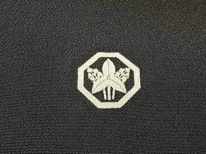 平和屋着物■豪華黒留袖 駒刺繍 束ね熨斗檜扇文 金彩 正絹 逸品 BAAW9881hj