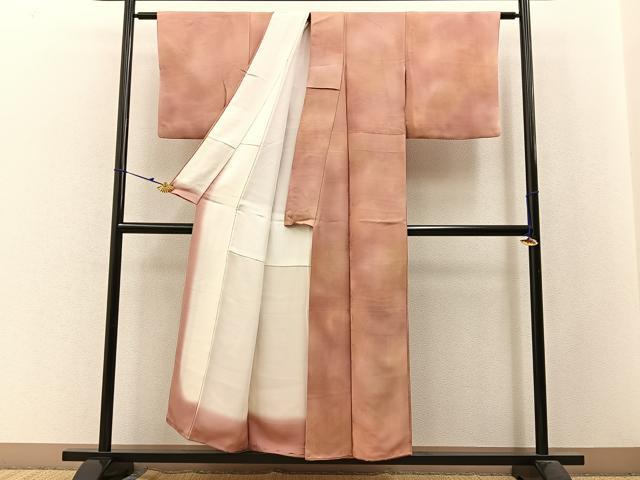 平和屋着物■上質な小紋 人物風景地紋 暈し染め 正絹 逸品 BAAW9885hj