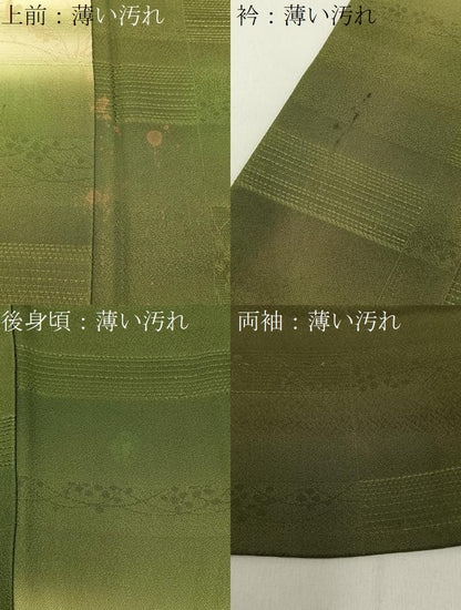 平和屋着物■上質な小紋　草花文　暈し染め　金彩　正絹　逸品　BAAW9901hj