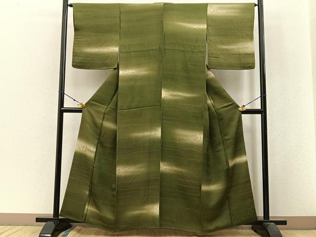 平和屋着物■上質な小紋　草花文　暈し染め　金彩　正絹　逸品　BAAW9901hj
