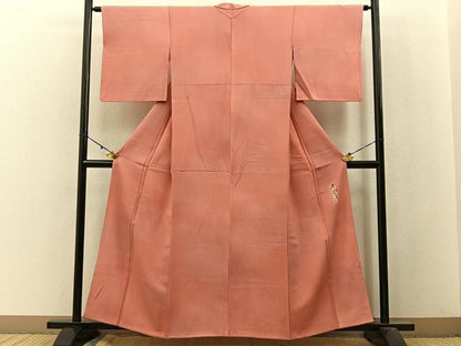 平和屋着物■染色作家 斉藤三才 小紋 霞文 暈し染め 鬼しぼ縮緬 正絹 逸品 BAAW9903hj
