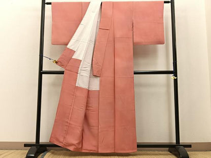 平和屋着物■染色作家 斉藤三才 小紋 霞文 暈し染め 鬼しぼ縮緬 正絹 逸品 BAAW9903hj