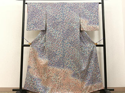 平和屋着物■訪問着 草花尽くし 暈し染め 正絹 逸品 BAAW9912hj