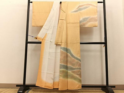 平和屋着物■訪問着 霞文 暈し染め 正絹 逸品 BAAW9918hj