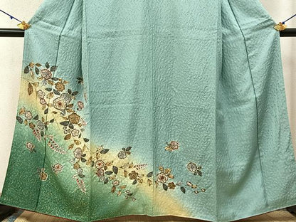 平和屋着物■訪問着 辻が花 手描き 絞り 暈し染め 金彩 正絹 逸品 BAAW9922hj