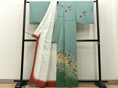 平和屋着物■訪問着 辻が花 手描き 絞り 暈し染め 金彩 正絹 逸品 BAAW9922hj