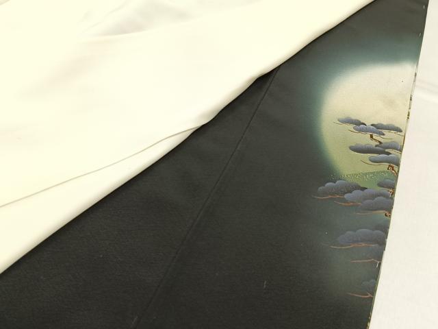 平和屋着物■豪華黒留袖 作家物 江戸参府 暈し染め 金彩 正絹 逸品 BAAW9928hj