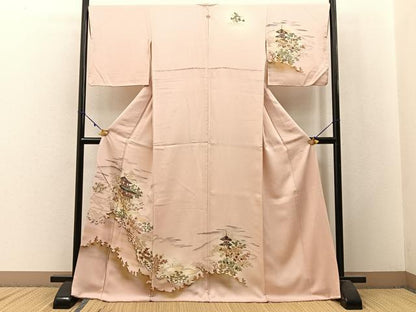 平和屋着物■訪問着 金閣寺 暈し染め 金彩 正絹 逸品 BAAW9931hj
