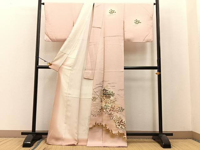 平和屋着物■訪問着 金閣寺 暈し染め 金彩 正絹 逸品 BAAW9931hj