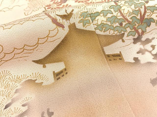 平和屋着物■訪問着 金閣寺 暈し染め 金彩 正絹 逸品 BAAW9931hj