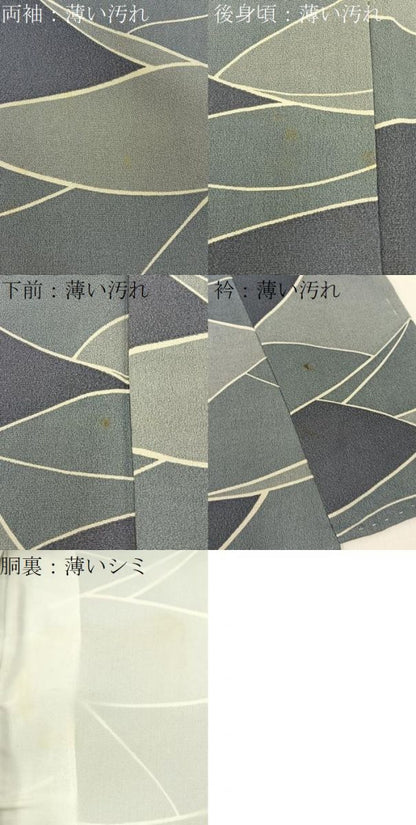 平和屋着物■上質な小紋 幾何学文様 正絹 逸品 BAAW9943hj