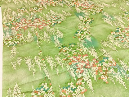 平和屋着物■上質な小紋　樹林花文　暈し染め　正絹　逸品　BAAW9944hj