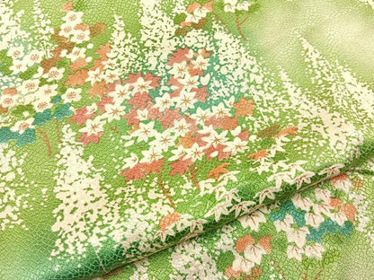 平和屋着物■上質な小紋　樹林花文　暈し染め　正絹　逸品　BAAW9944hj