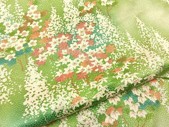 平和屋着物■上質な小紋　樹林花文　暈し染め　正絹　逸品　BAAW9944hj