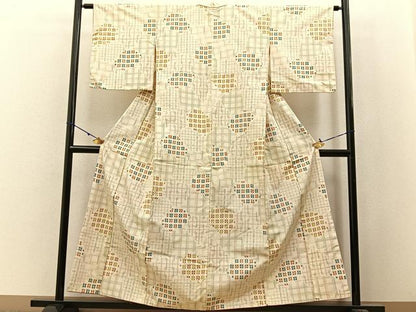 平和屋着物■上質な紬 吉祥文 正絹 逸品 BAAW9953hj
