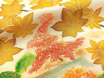 平和屋着物■訪問着 手描き 御所解文 暈し染め 金彩 正絹 逸品 BAAW9959hj