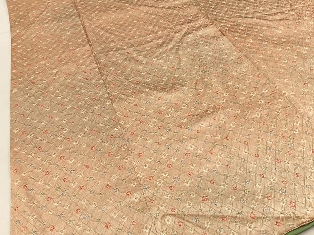 平和屋着物■上質な小紋　絞り　菱文様　暈し染め　正絹　逸品　BAAW9961hj