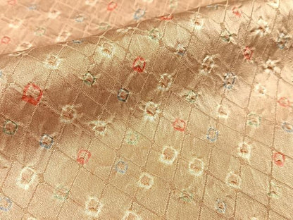 平和屋着物■上質な小紋　絞り　菱文様　暈し染め　正絹　逸品　BAAW9961hj