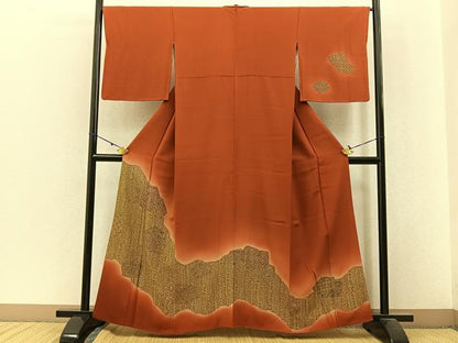 平和屋着物■訪問着 吉祥更紗花文 暈し染め 正絹 逸品 BAAW9964hj