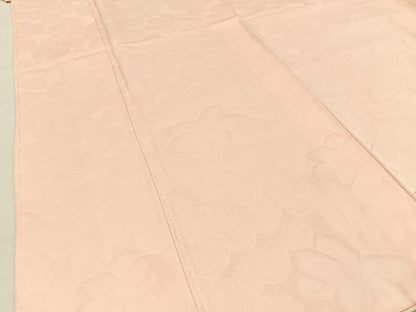 平和屋着物■上質な色無地　椿地紋　薄桜色　正絹　逸品　未使用　BAAW9965hj