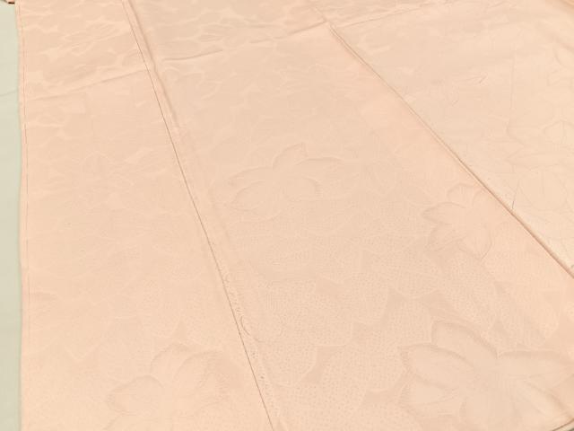 平和屋着物■上質な色無地　椿地紋　薄桜色　正絹　逸品　未使用　BAAW9965hj