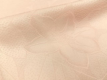 平和屋着物■上質な色無地　椿地紋　薄桜色　正絹　逸品　未使用　BAAW9965hj